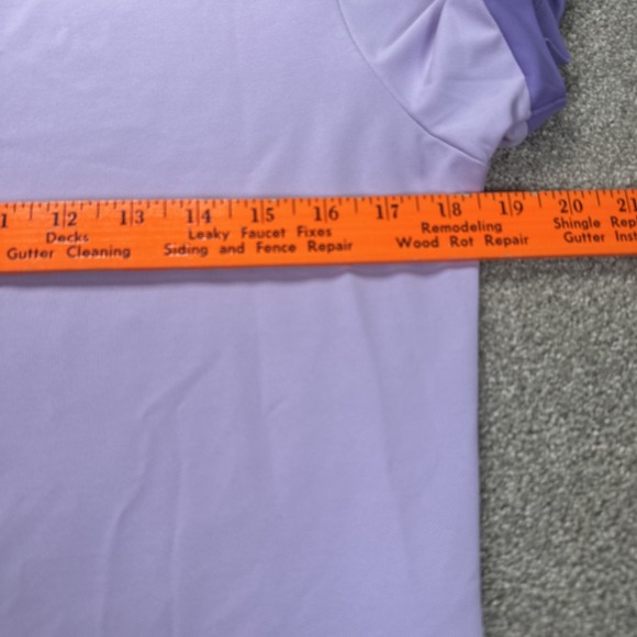 Foot Joy FJ Womens Golf Polo Purple Color Block Stitch Small Lavender New - Picture 11 of 12